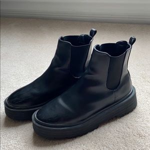 Platform Black Chelsea Boots